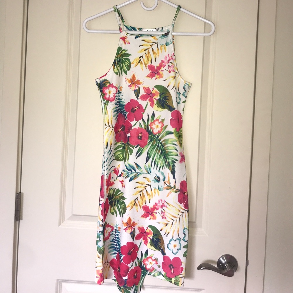 Floral printed bodycon dress
